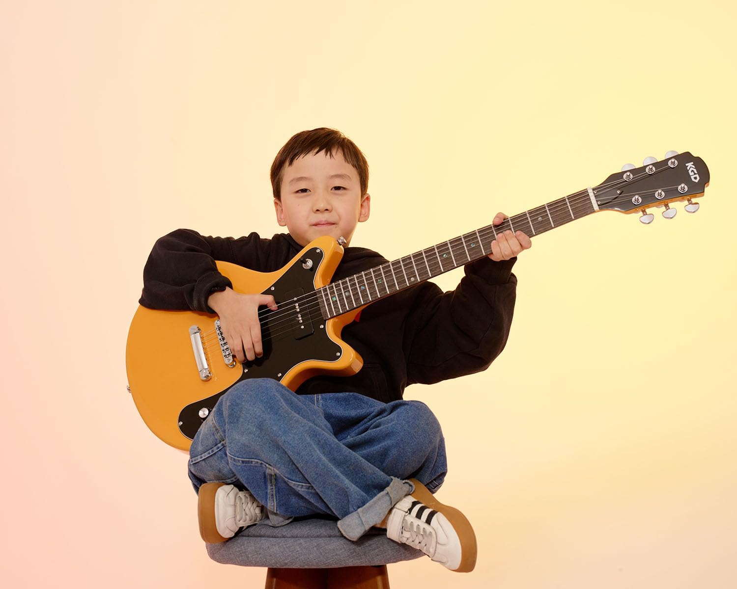 KGD Electric Guitar with 6 String, Solid Body Electric Guitar, P90 ...