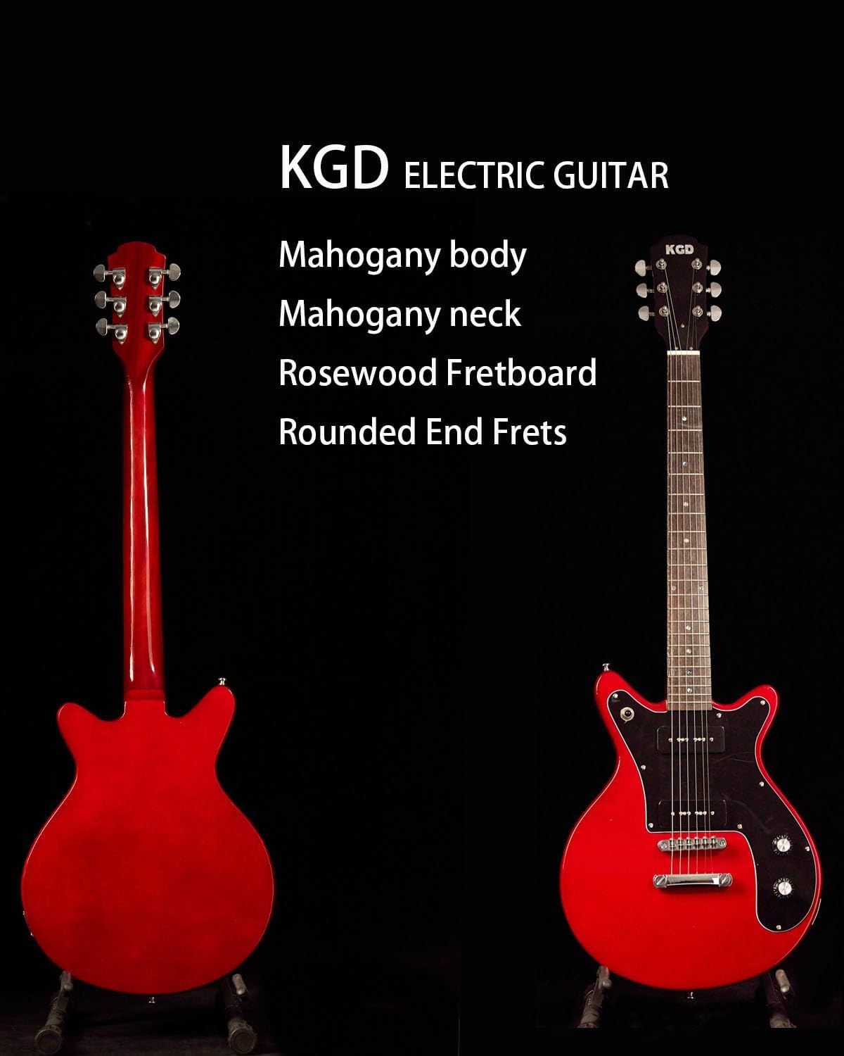 KGD Electric Guitar with 6 String, Solid Body Electric
