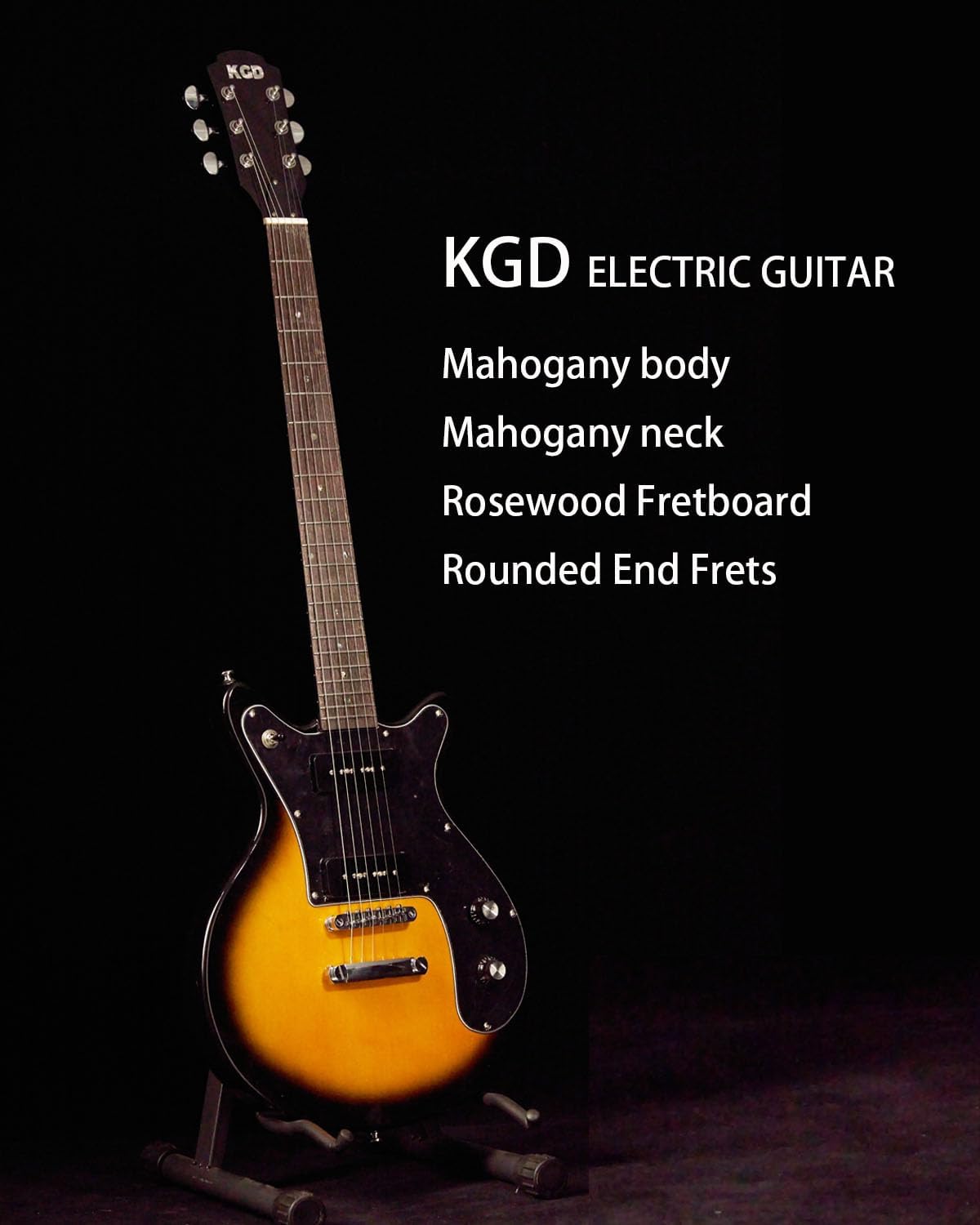 KGD Electric Guitar with 6 String, Solid Body Electric